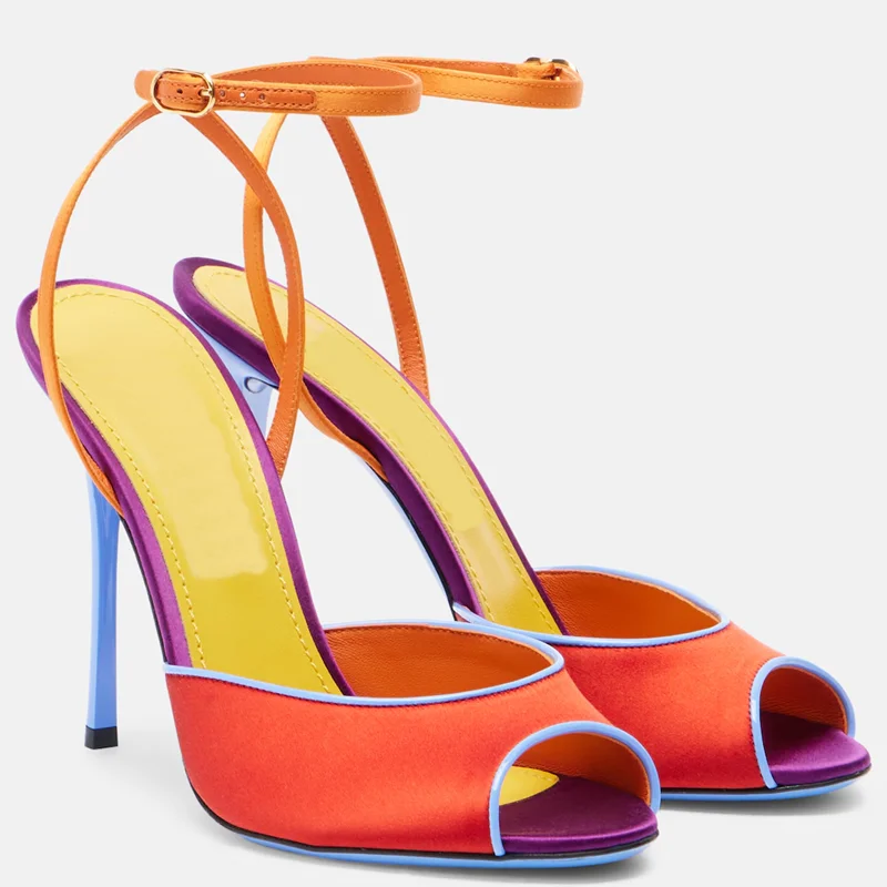 Satin Mixed Colors Peep Toe Sa - огляд і ціна Women'S Shoes Veja
