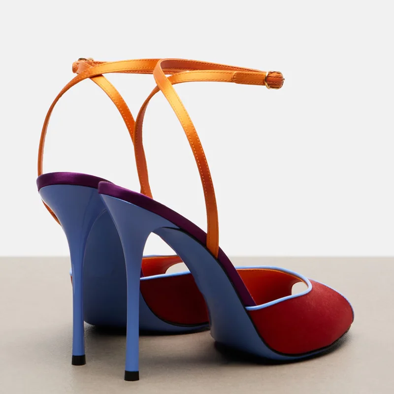 Satin Mixed Colors Peep Toe Sa - огляд і ціна Women'S Shoes Veja
