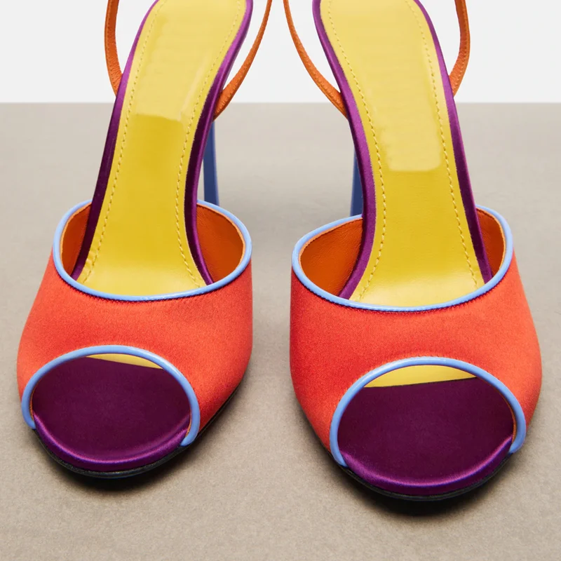 Satin Mixed Colors Peep Toe Sa - огляд і ціна Women'S Shoes Veja