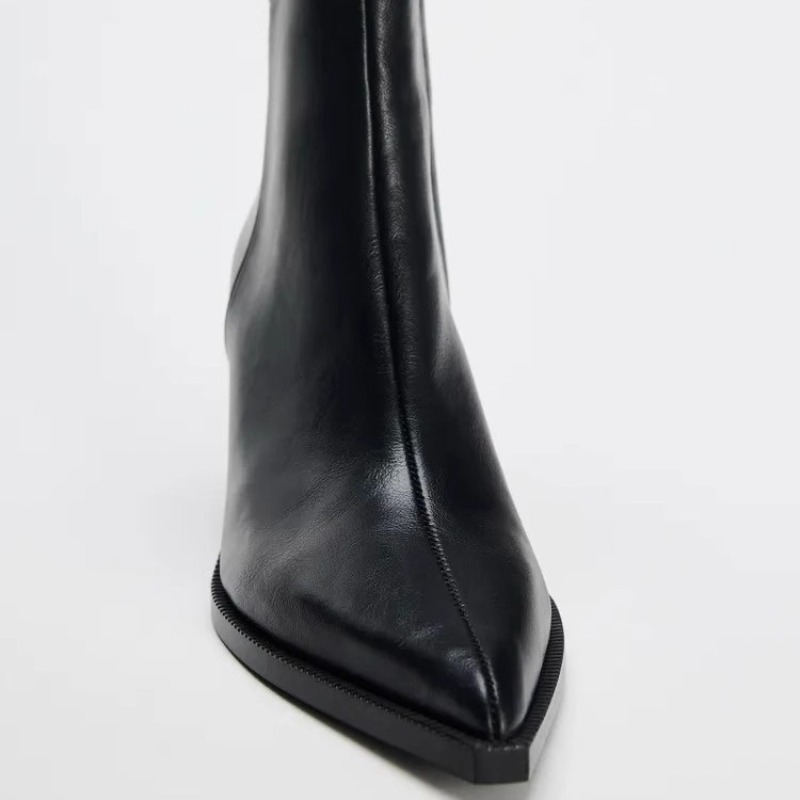 Chunky Heel Soft Leather Chels - огляд і ціна Women'S Shoes Chelsea