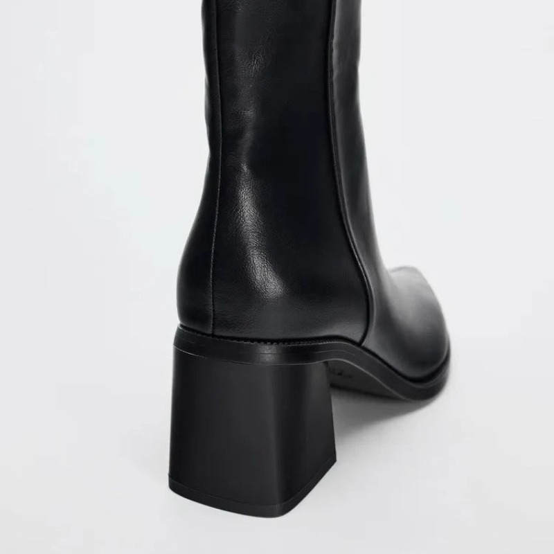 Chunky Heel Soft Leather Chels - огляд і ціна Women'S Shoes Chelsea