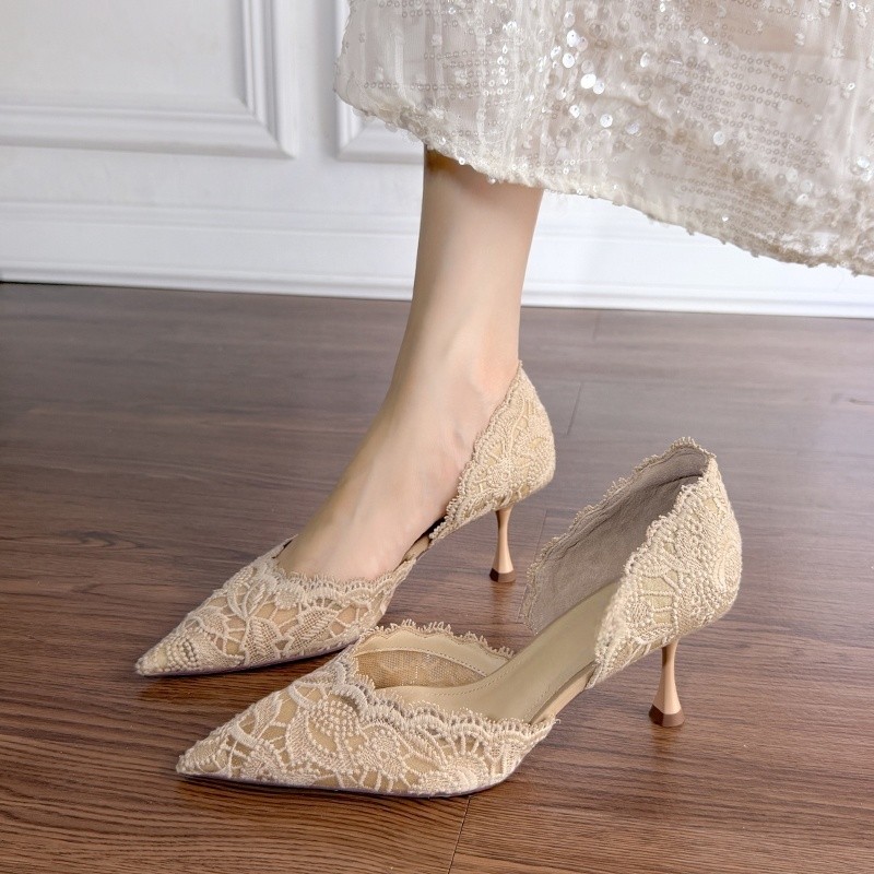 Lace Pointed Toe High Heels Wo - огляд і ціна Women Shoes Heels